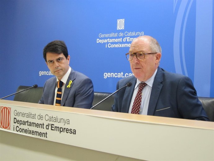 Marc Castells (Diputació de Barcelona) i Joan Aregio (Generalitat)