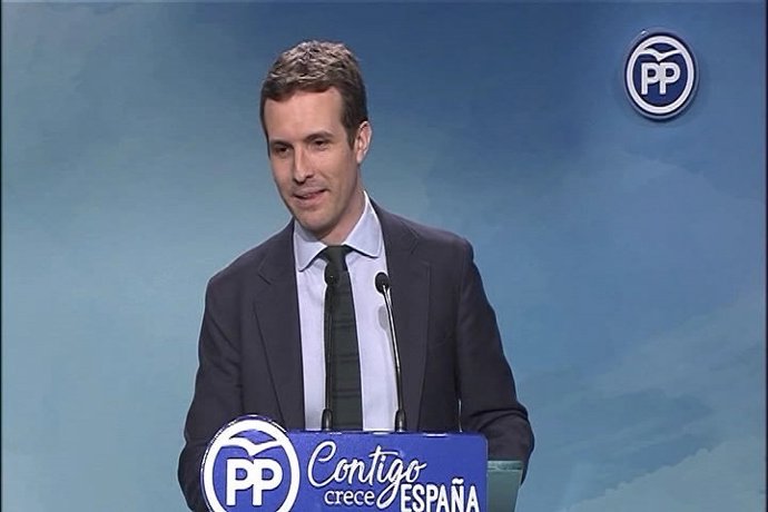 Pablo Casado comparece en rueda de prensa