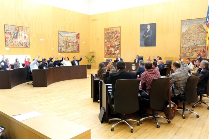 Imagen de archivo de un pleno de Benidorm