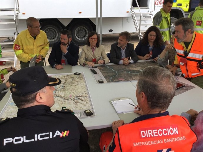 Simulacro de incendio forestal en Guillena