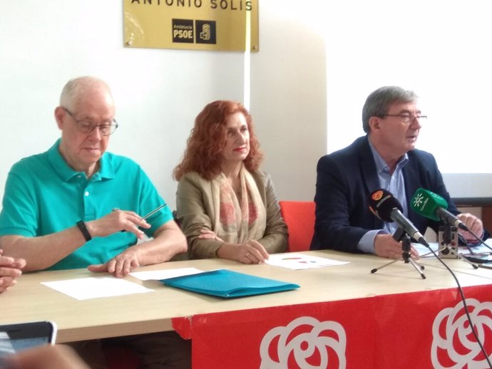 En el extremo derecho, el secretario del PSOE de Almería, Fernando Martínez