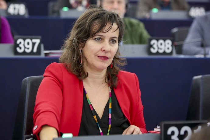 Ana Miranda en el pleno del Parlamento Europeo