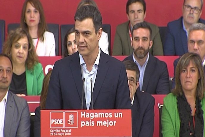 El secretari general del PSOE, Pedro Sánchez, en el Comitè Federal del PSOE