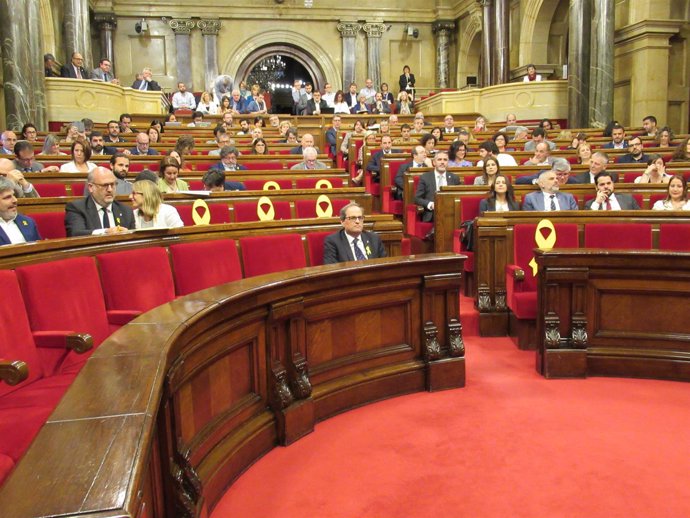        Quim Torra En El Pleno Del Parlament                        