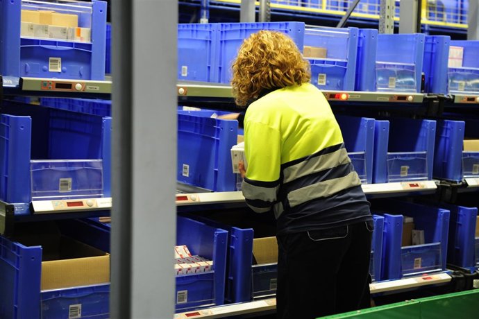 Trabajadora en una empresa 