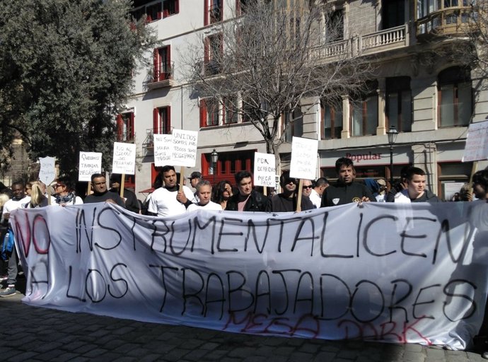 Manifestación trabajadores de Megapark 
