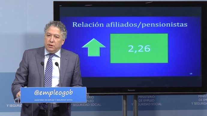 Tomás Burgos ,secretario de Estado de la Seguridad Social,evalua el mes de marzo