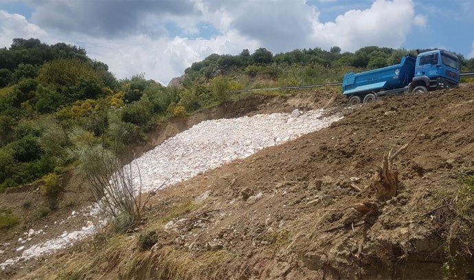 Trabajos de emergencia en obras afectadas por el temporal