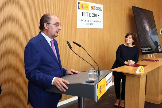 Lambán ha firmado hoy el nuevo FITE junto a Soraya Sáenz de Santamaría