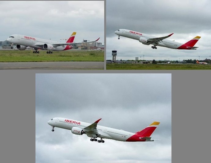 Galería del primer A350 de Iberia