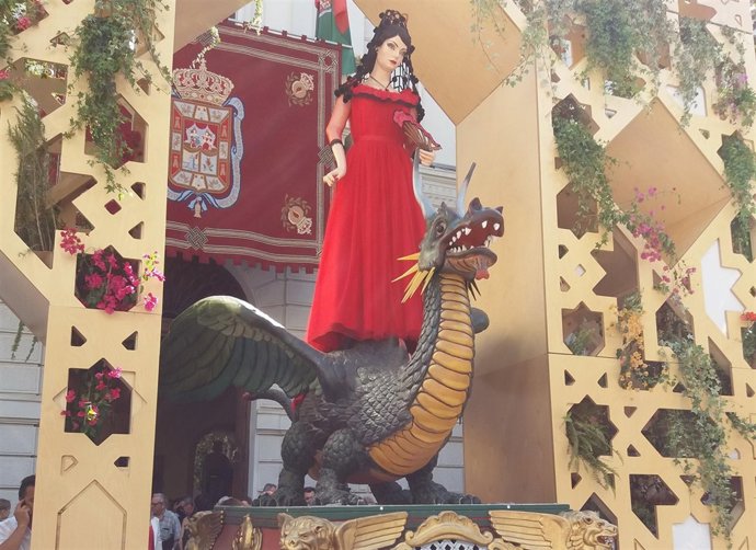La Tarasca, vestida con aires lorquianos en 2017