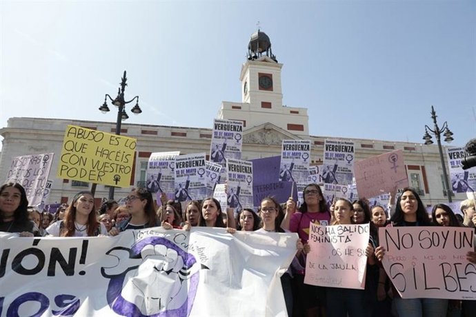 Foto de archivo de una manifestación contra La Manada en Madrid
