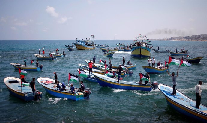Un barco palestino intenta romper el bloqueo de Israel a la Franja de Gaza