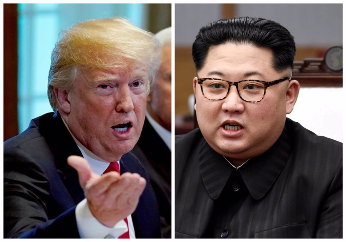 Fotomontaje que muestra a Trump y a Kim Jong Un 