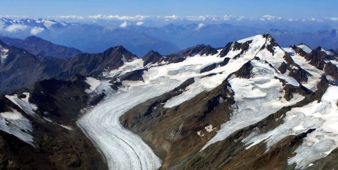 Glaciar en los Alpes