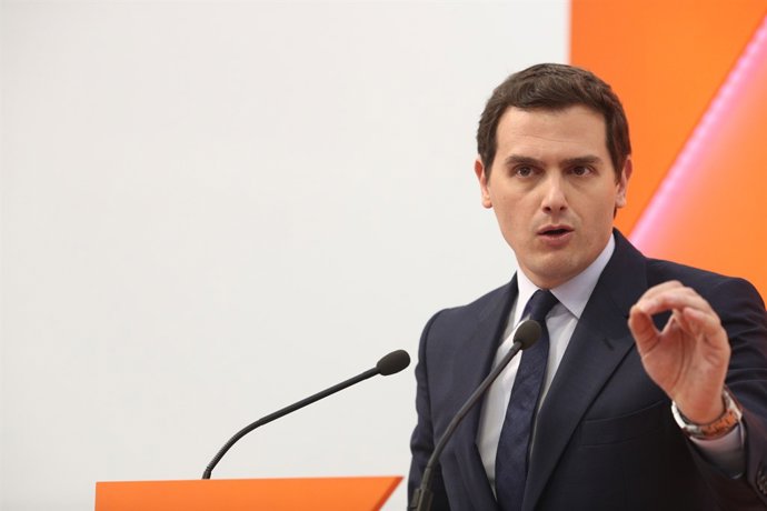 Roda de premsa del líder de Ciutadans, Albert Rivera