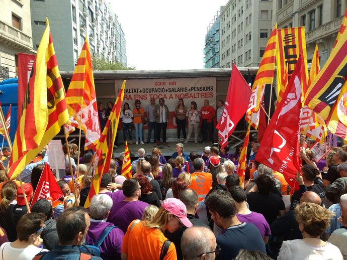 Camil Ros (UGT) i Javier Pacheco (CC.OO)