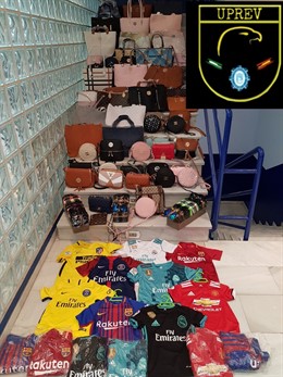 Material intervenido en marbella falsificaciones policía local