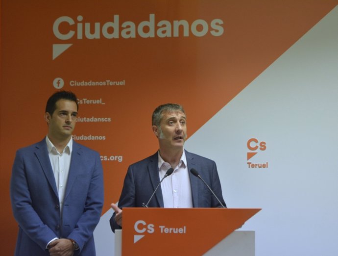 Acto de Ramiro Domínguez, diputado autonómico de Cs, en Teruel