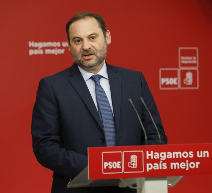 Roda de premsa del secretari d'Organització del PSOE, José Luis Ábalos