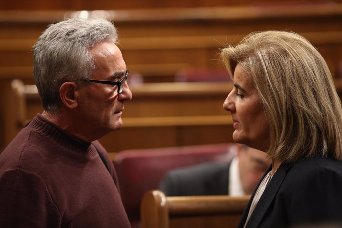 Diego Cañamero y Fátima Báñez en una foto de archivo en el Congreso