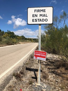 Carretera A7204 periana estaca PP incumplimiento Junta vía mal estado firme