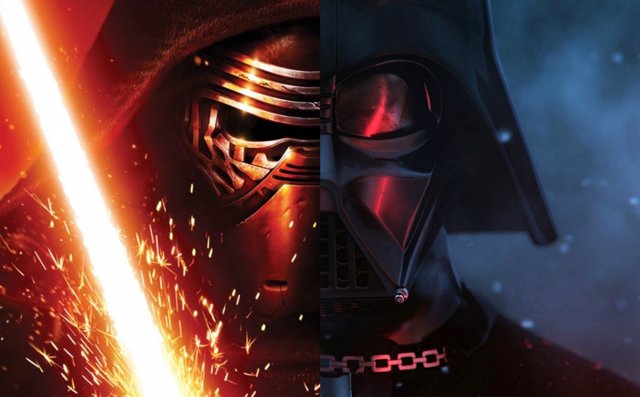 Kylo Ren y Darth Vader 