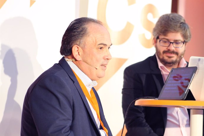 El secretario de Organización de Cs Andalucía, Manuel Buzón, en un acto