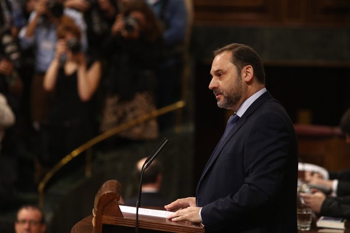 José Luis Ábalos intervé durant la moció de censura contra Rajoy