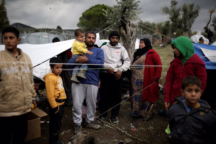 Foto de archivo de refugiados sirios en Grecia. 