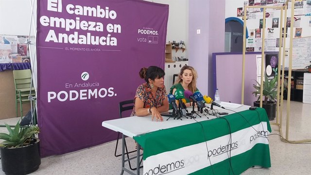 Teresa Rodríguez en rueda de prensa en Jerez