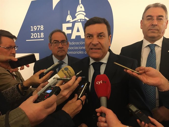 Burgos.- Carriedo, durante su comparecencia ante los medios