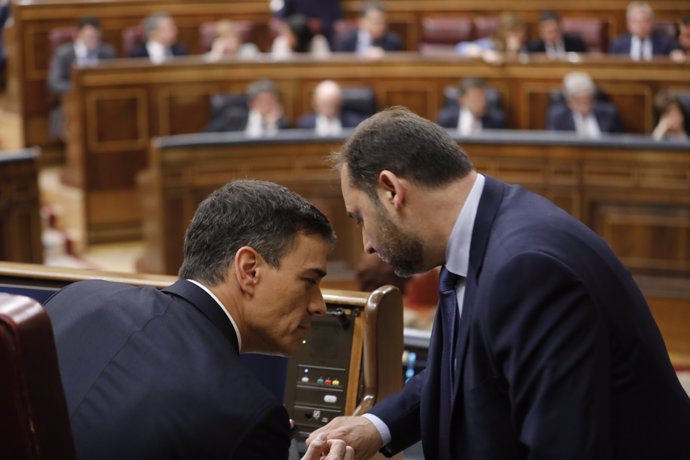 Pedro Sánchez en la moción de censura del Congreso