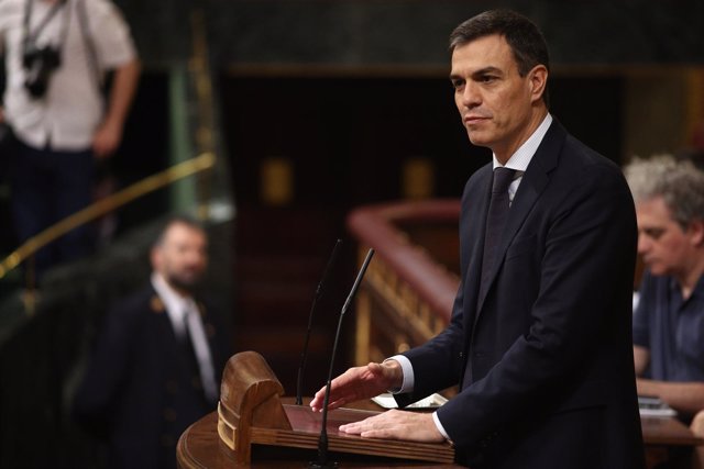 Pedro Sánchez interviene en el debate de la moción de censura