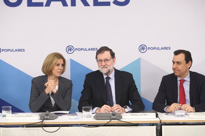 Cospedal, Rajoy i Fernando Martínez Maillo en el Comitè Executiu del PP