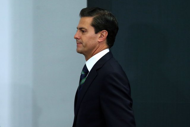 Mexico's President Enrique Pena Nieto takes part during an event to recognize th