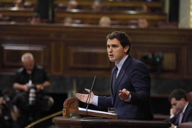 Albert Rivera en la moción de censura a Rajoy 