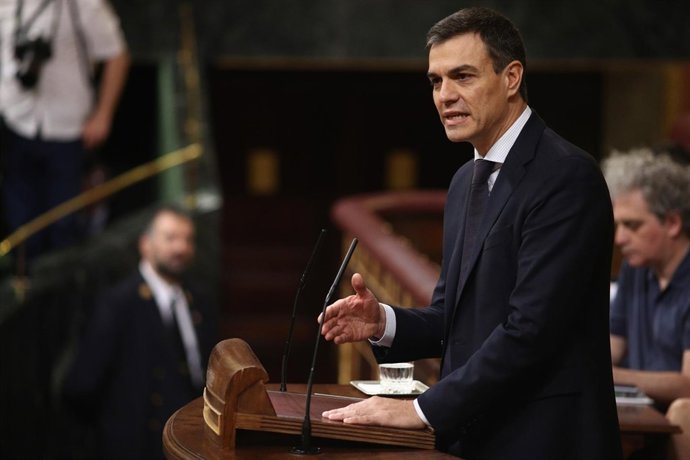 Pedro Sánchez interviene en el debate de la moción de censura