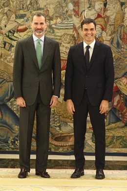 El Rei Felipe VI rep a Pedro Sánchez al juliol de 2017