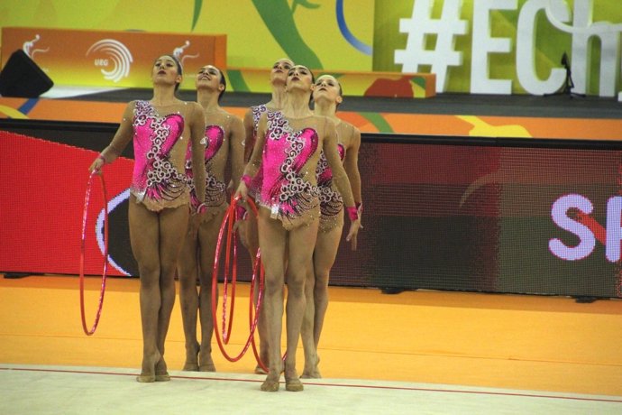 Equipo español gimnasia rítmica Europeo Guadalajara