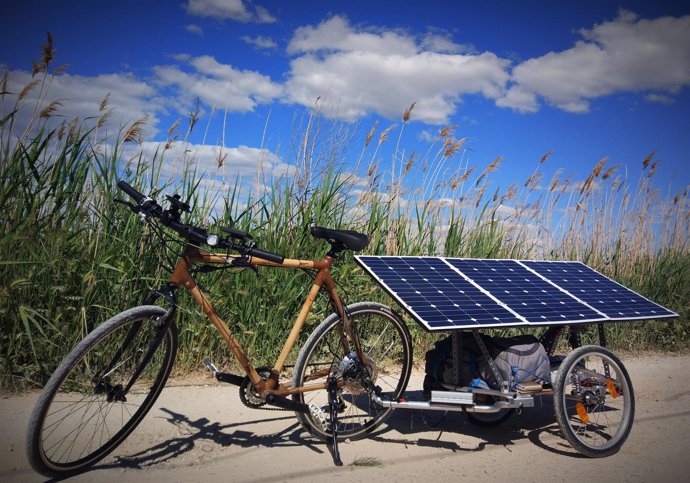 Imagen de la bicicleta solar de la iniciativa de Zima Project