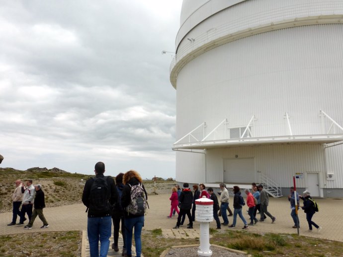 Visitantes en el observatorio de Calar Alto