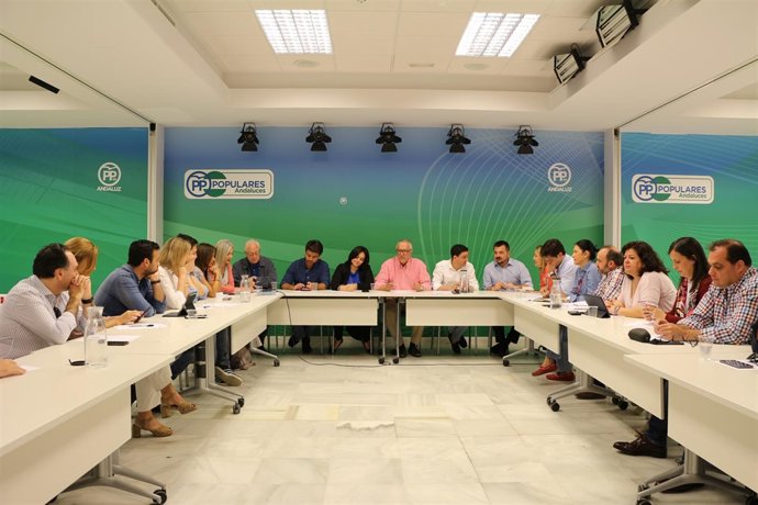 [Sevilla] Np Y Foto. Arenas, Virginia Pérez Y Beltran Perez Presiden Comité Camp