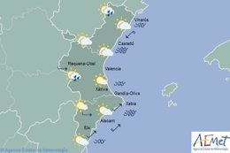 Predicción del tiempo para la Comunitat Valenciana del 3 de junio de 2018