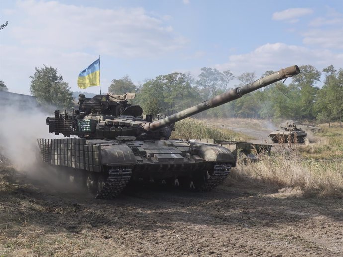 Militares ucranianos en Donetsk 