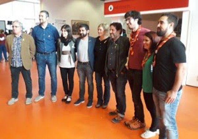 El conseller C. El Homrani en el primer Congrés de Caps de l'escoltisme català