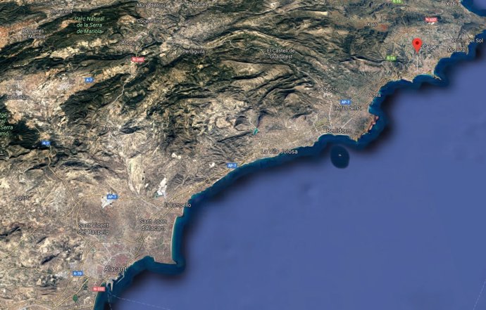 Localización de Calp (Alicante)