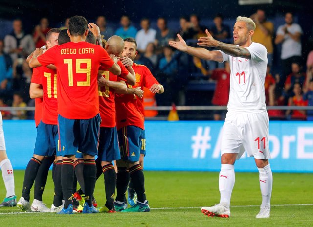 España - Suiza, partido de preparación para el Mundial