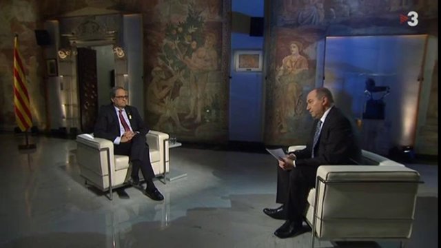 Entrevista de Vicent Sanchis (TV3) al presidente Quim Torra