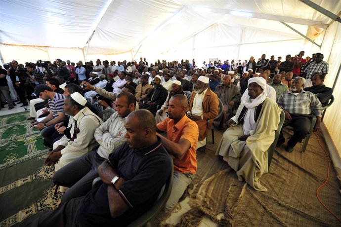 Desplazados de la ciudad de Tawergha en Benghazi